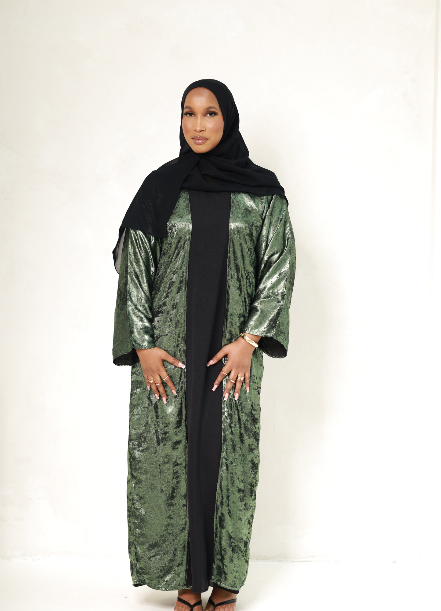 Jawharah Abaya - Emerald Green