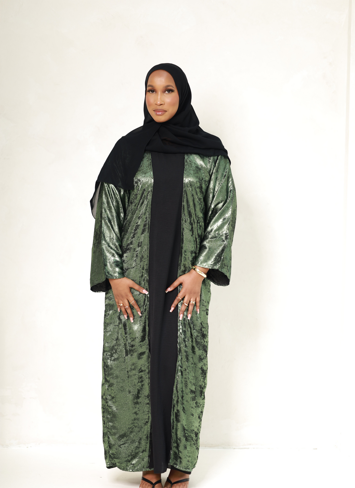 Jawharah Abaya - Emerald Green