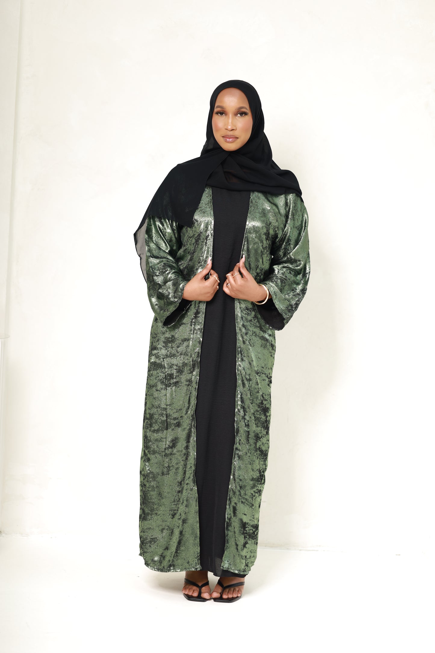 Jawharah Abaya - Emerald Green