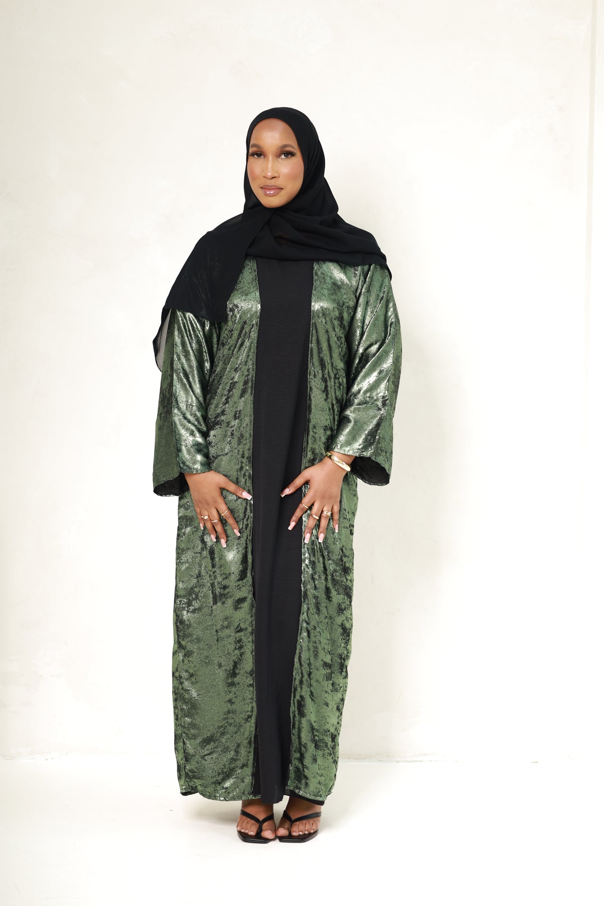 Jawharah Abaya - Emerald Green