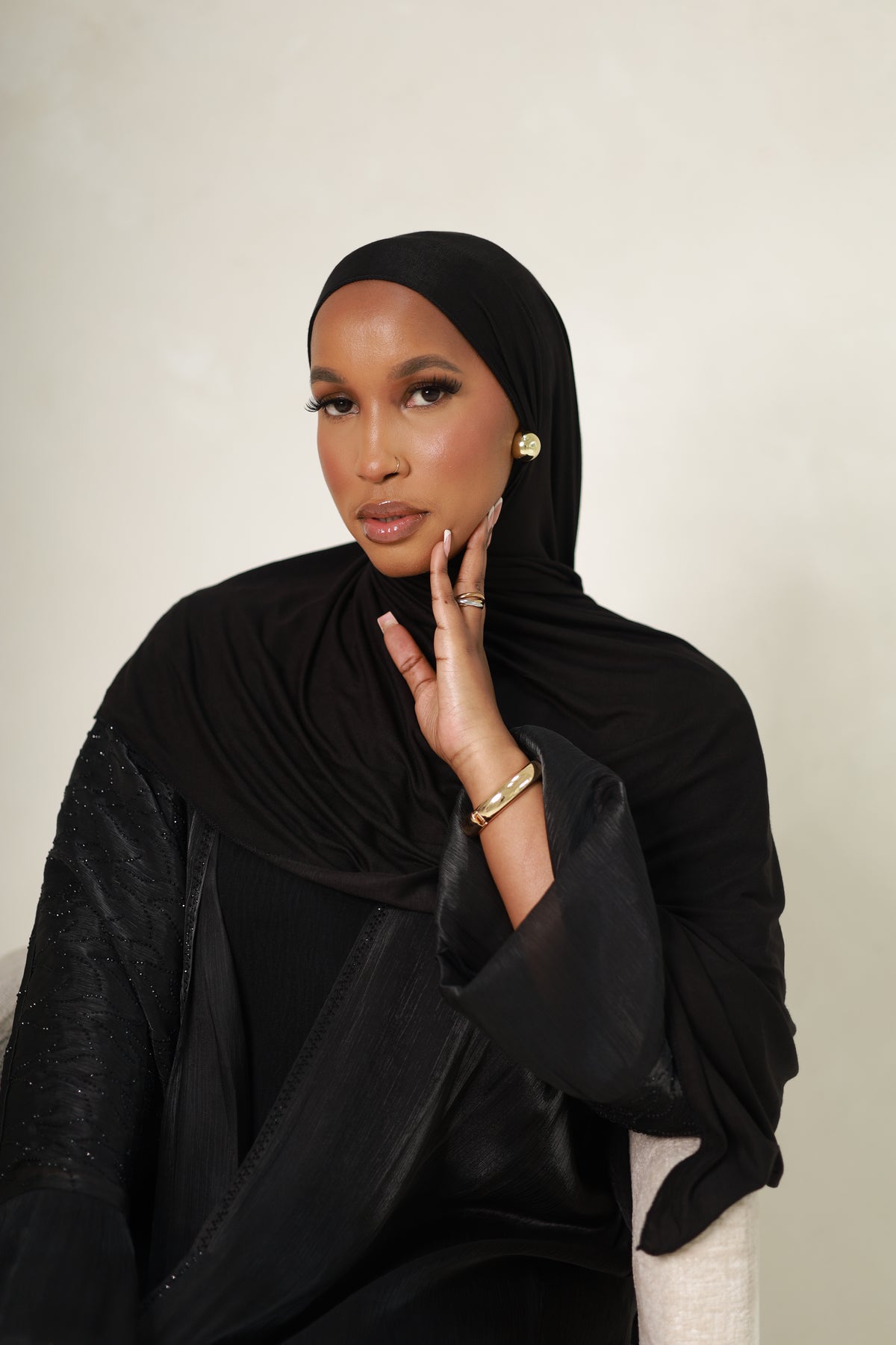 Aswad Jersey Hijab - Black