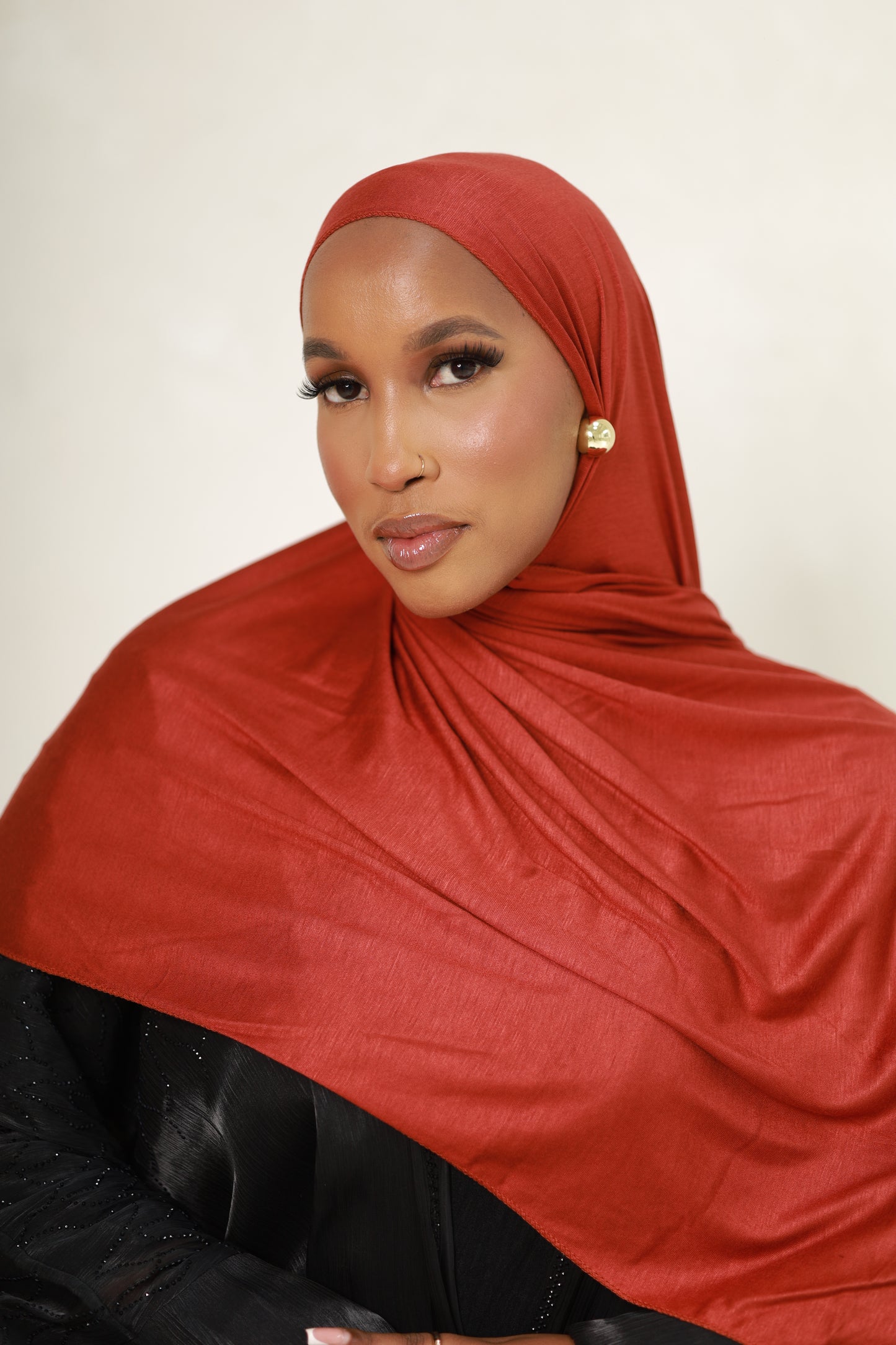 Tofaah Jersey Hijab - Rust