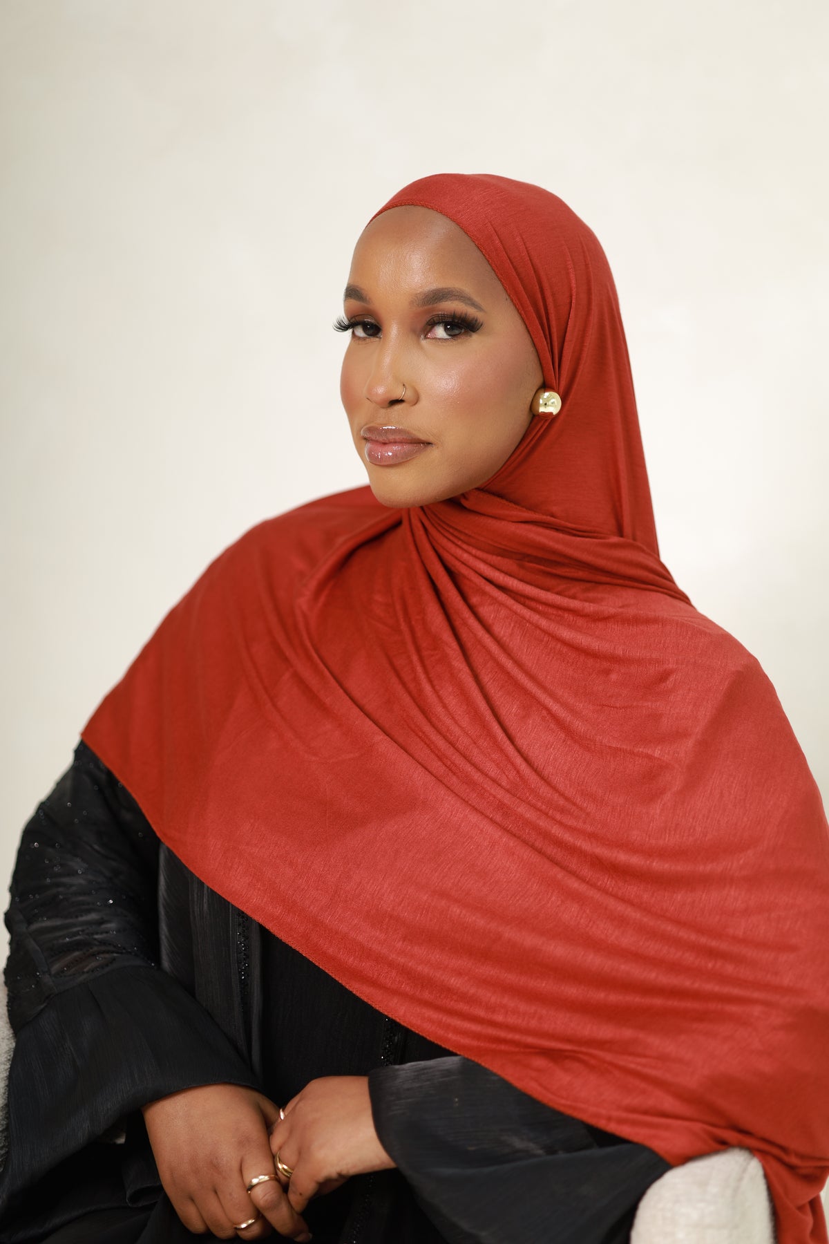 Tofaah Jersey Hijab - Rust