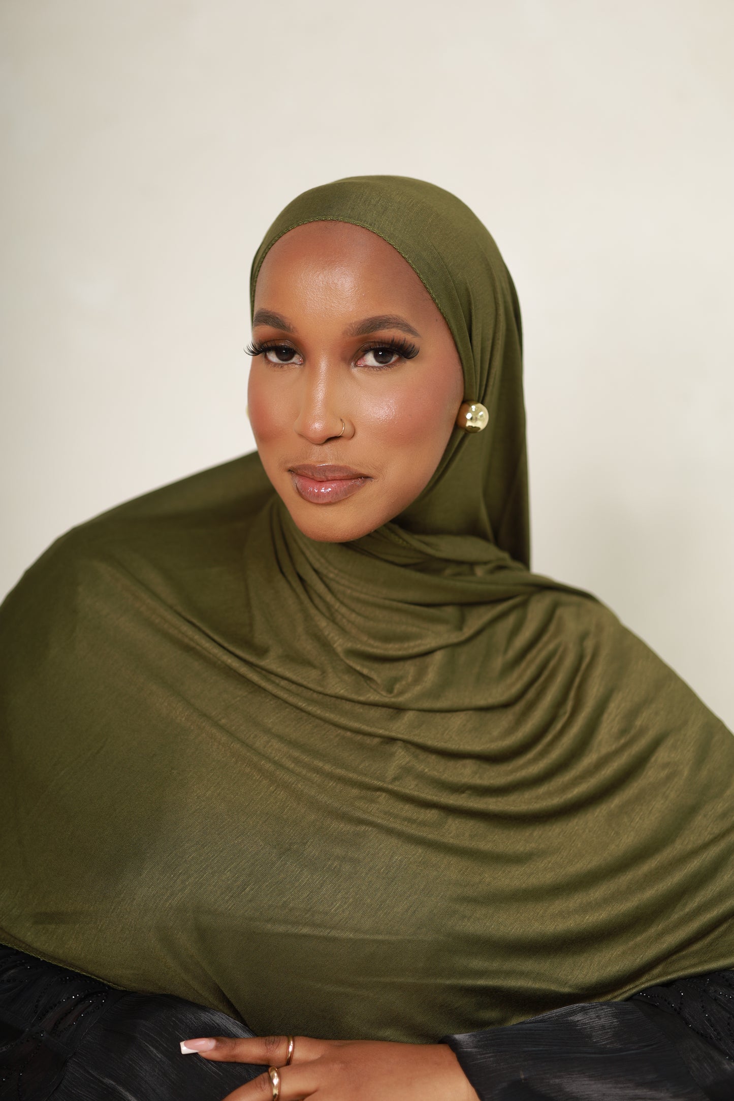 Layl Jesrsey Hijab - Olive