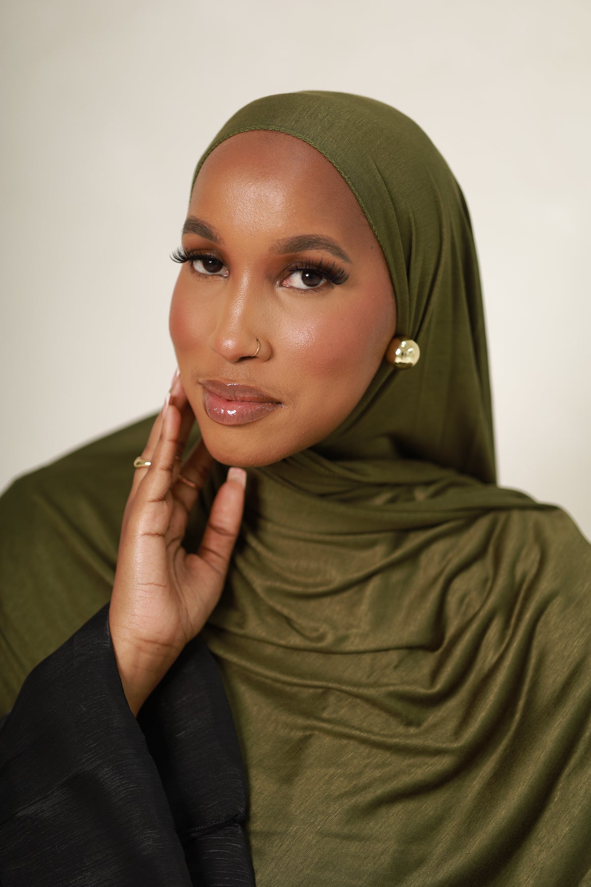 Layl Jesrsey Hijab - Olive